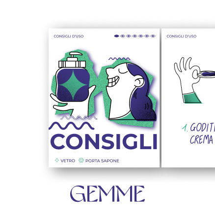 Carousel in the ‘consigli’ format for the GEMME Instagram page